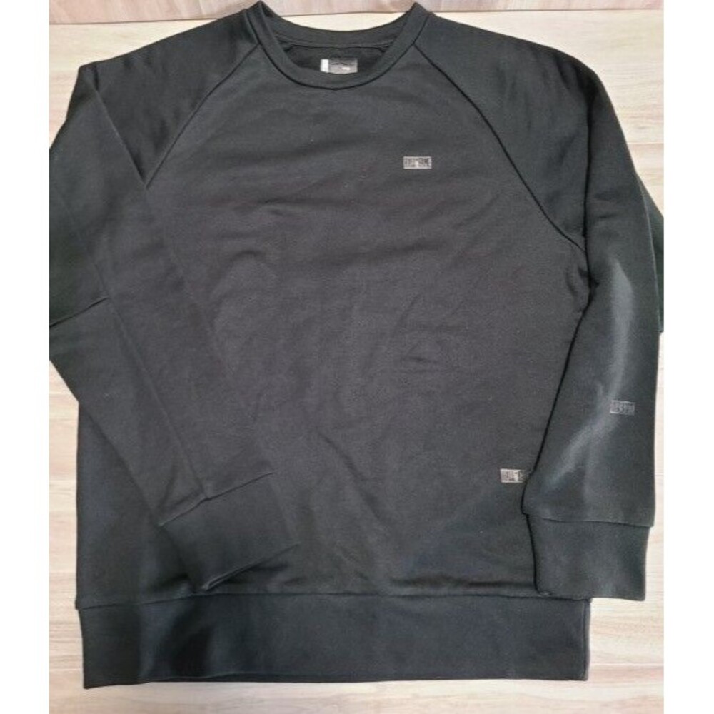 Hall of Fame Sweatshirt Mens Large Black Crewneck Logo Patch Streetwear Pullover